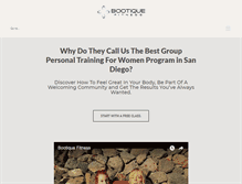 Tablet Screenshot of bootiquefitness.com